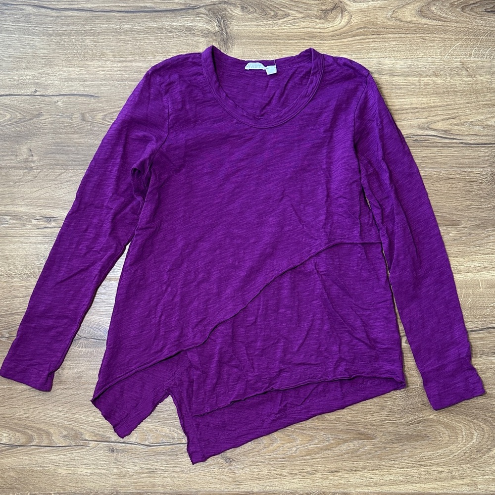 Wilt 100% Cotton Purple Long Sleeve Top XS